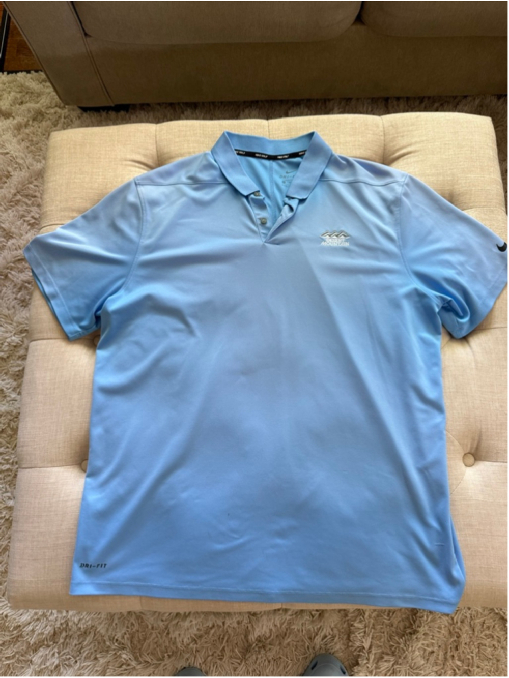 Men's Nike Light Blue Desert Mountain Golf Polo XL